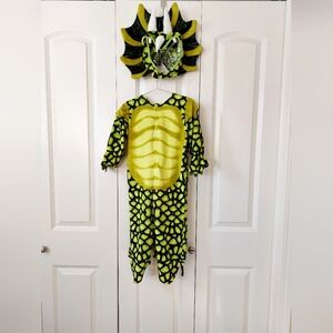 2pc Green Triceratops Dinosaur Costume "Toddler" fits size 3T Halloween
